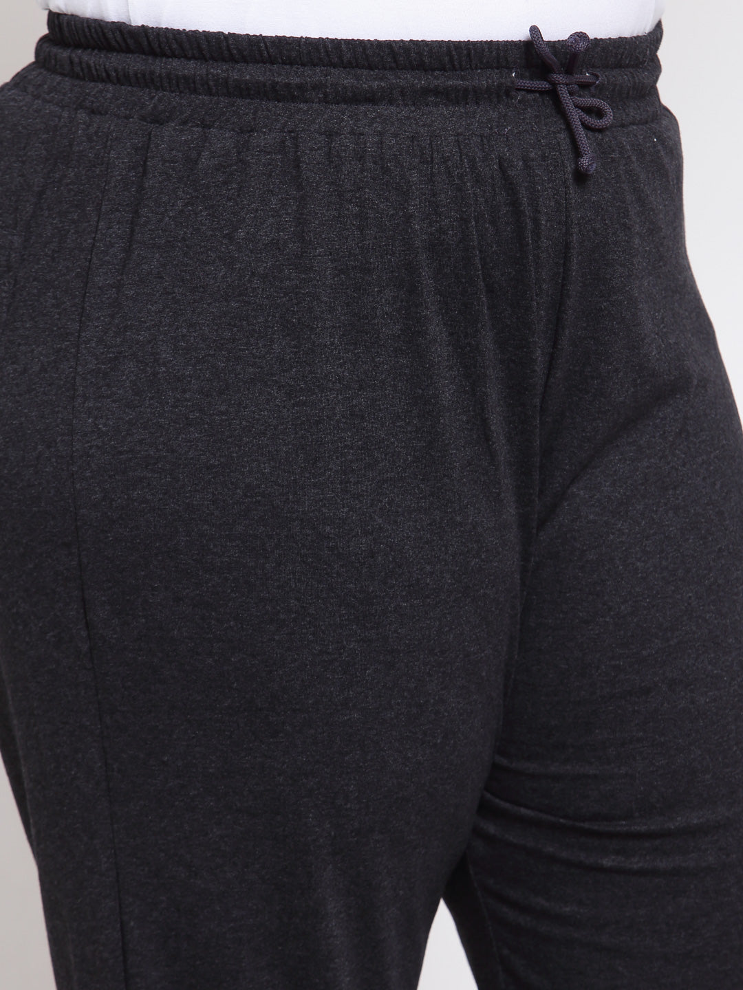 Plus Size Women Grey Solid Straight Fit Track Pants