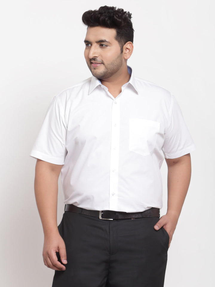 Plus Size Men  White Formal Shirt