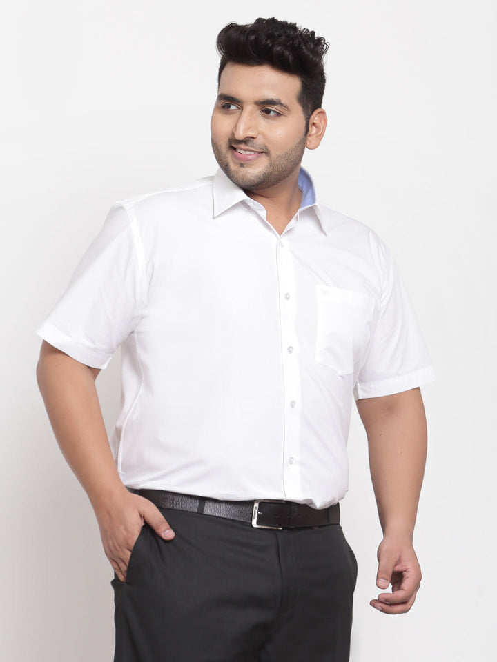 Plus Size Men  White Formal Shirt