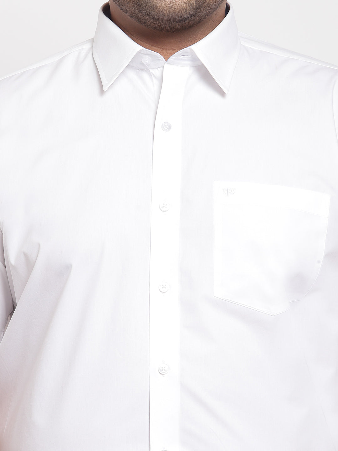 Plus Size Men  White Formal Shirt