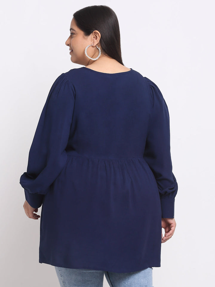 Plus Size  Floral Embroidered Top