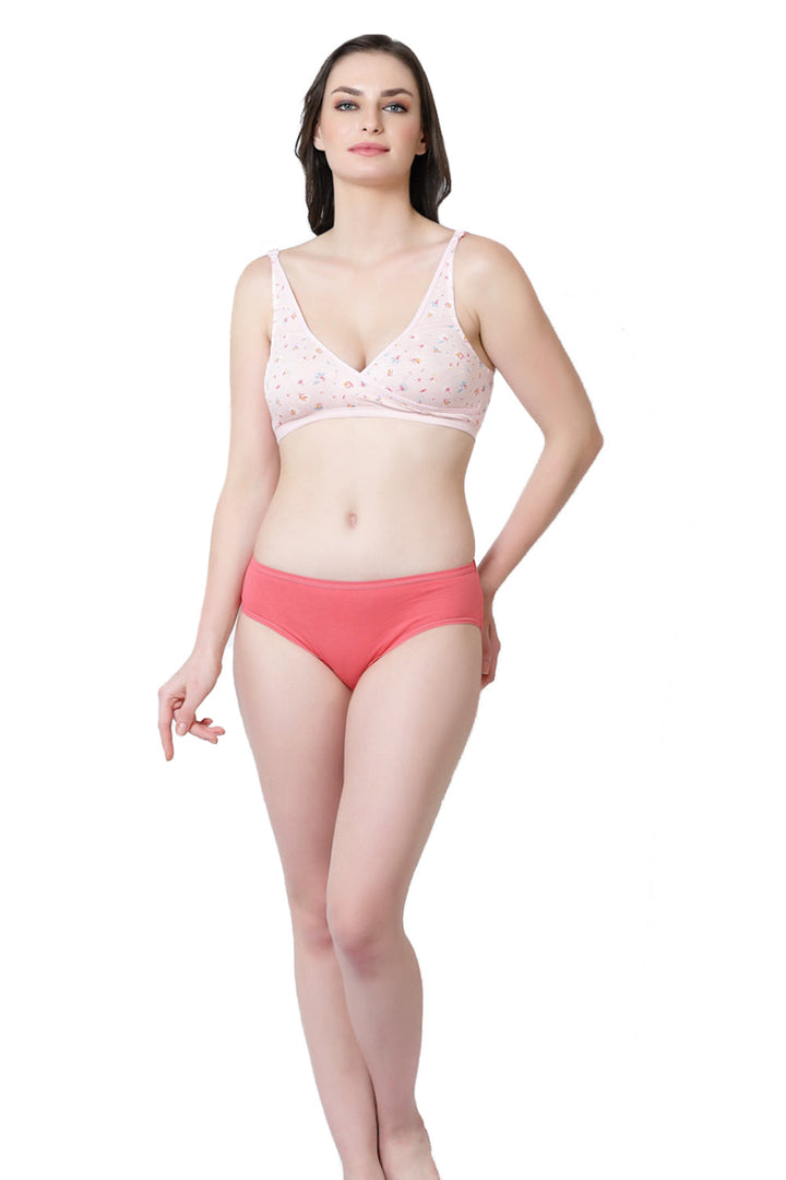 Organic Cotton Antimicrobial Sleeping/Feeding Bra-IMB007H