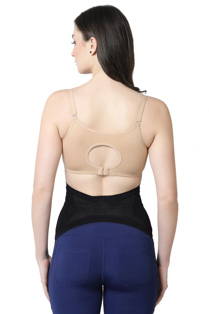 Bamboo Fiber Seamless Side Maternity Belly Band-ISMB001-Anthracite-