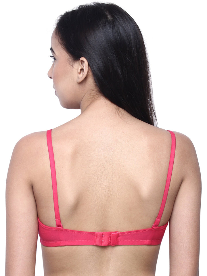 Women Lightly Padded Non Wired Tshirt Bra (Pack of 3)
