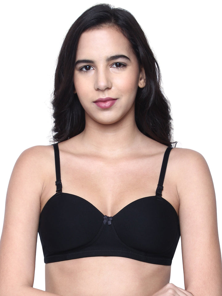 Women Lightly Padded Non Wired Tshirt Bra (Pack of 3)