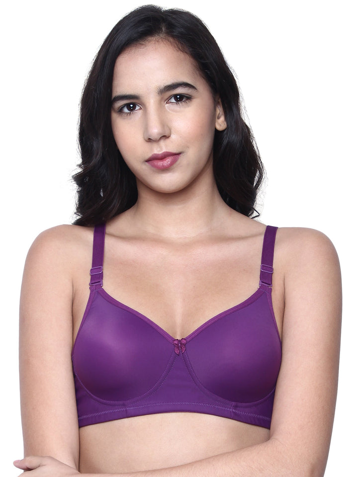 Women's Padded and Non Wired Full Coverage T-Shirt Bra (Pack of 2)-LILY