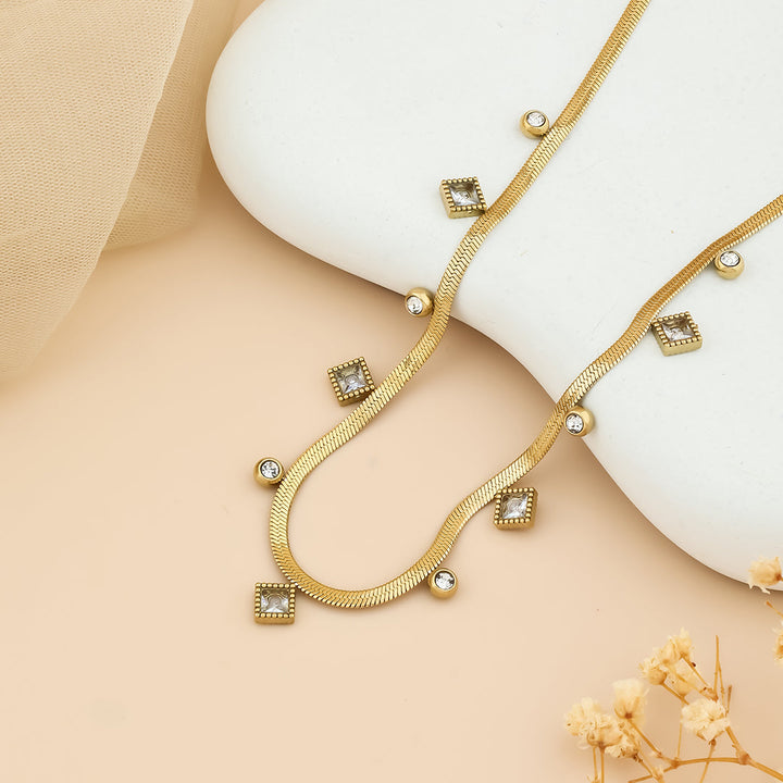 White stone new zen necklace