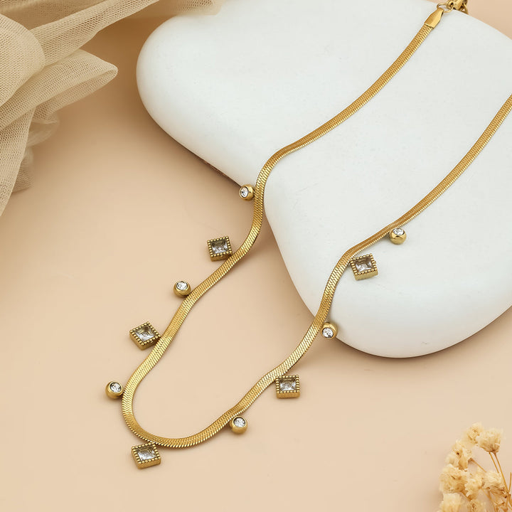 White stone new zen necklace