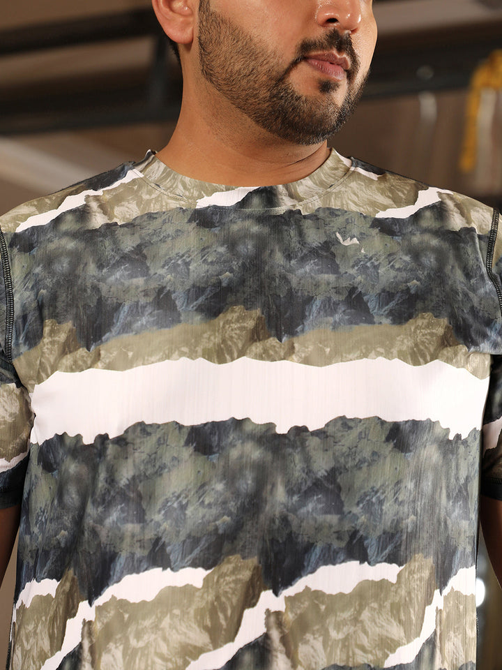 Horizontal Abstract Activewear T-Shirt