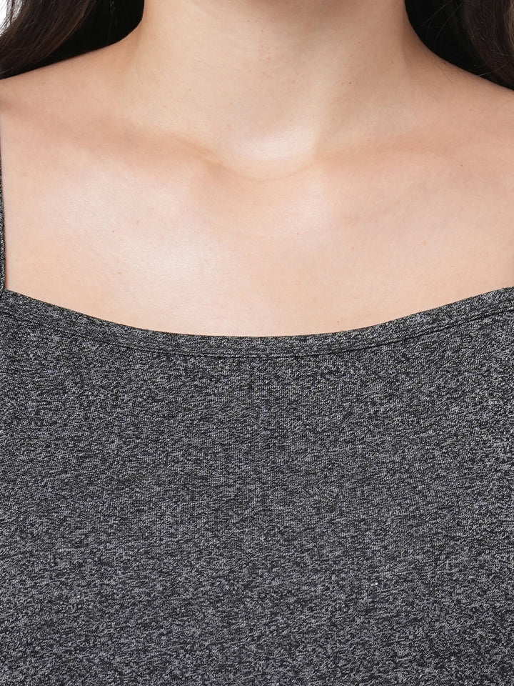 Organic Cotton Nightdress ISL063-Dark Grey melange