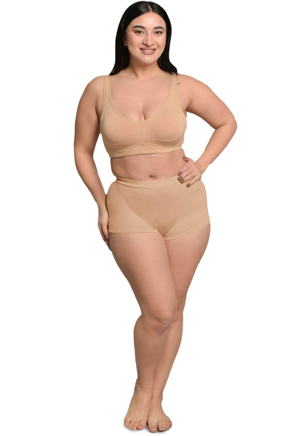 Plus Size Skin Organic Cotton Bamboo Non padded Minimizer Bra