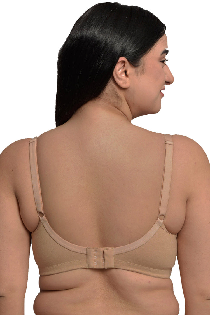 Organic Cotton Antimicrobial full coverage plus size M frame bra-ISB121-Skin