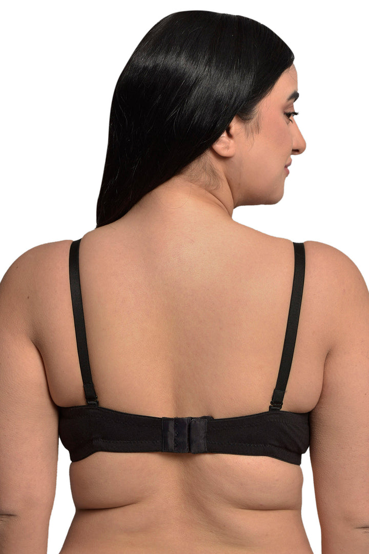Plus Size Black Organic Cotton Bamboo Padded Strapless Bra