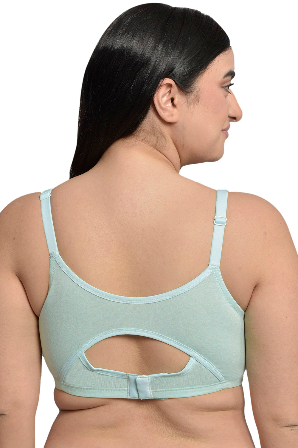 Plus Size Aqua Organic Cotton Bamboo Non Padded  Sleeping Bra