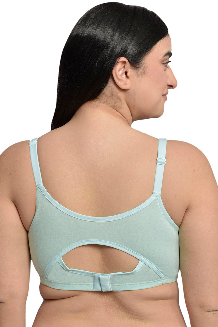 Plus Size Aqua Organic Cotton Bamboo Non Padded  Sleeping Bra