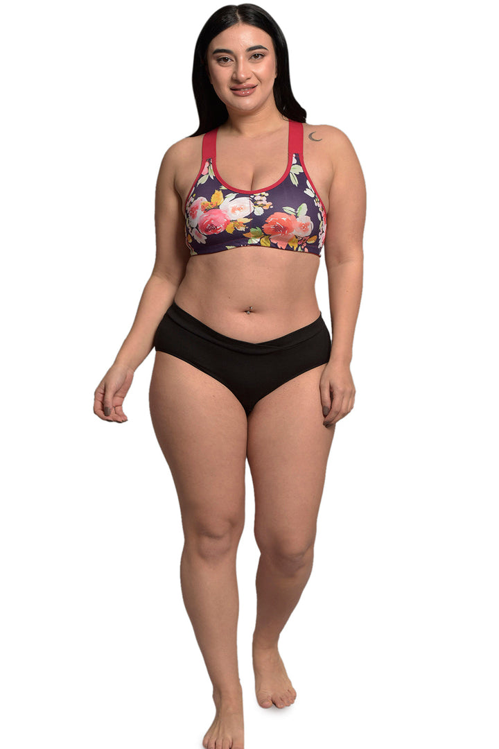 Inner Sense Organic Cotton Antimicrobial Medium Impact Plus Size Sports Bra