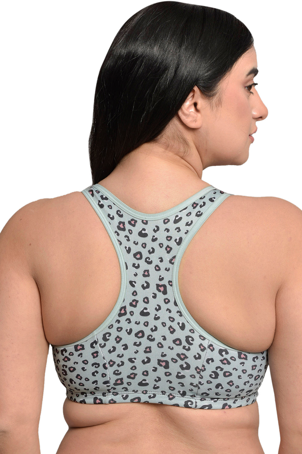 Plus Size Printed Organic Cotton Bamboo Medium impact sports bra