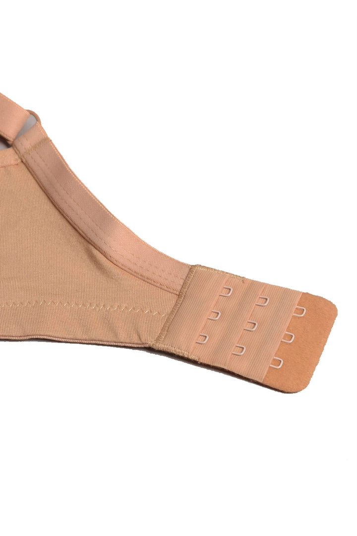 Organic Cotton Antimicrobial full coverage plus size M frame bra-ISB121-Skin