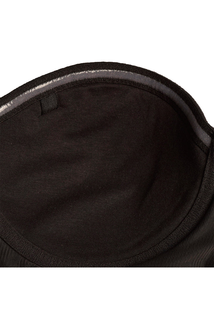 Plus Size Black Organic Cotton Bamboo Padded Strapless Bra