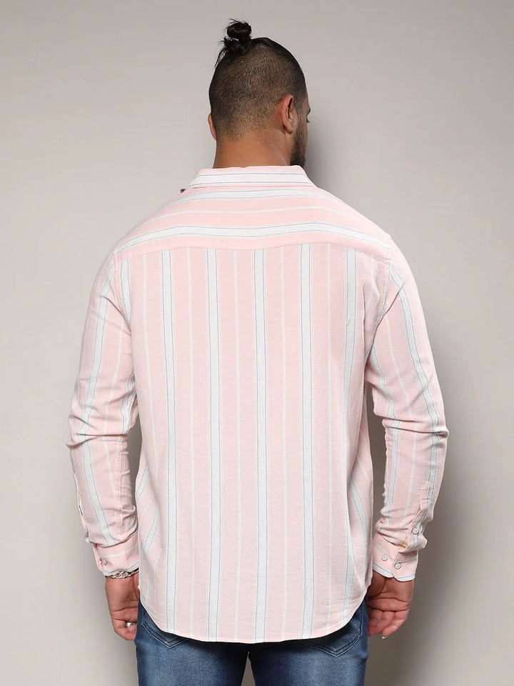 Light Pink Shadow Striped Shirt
