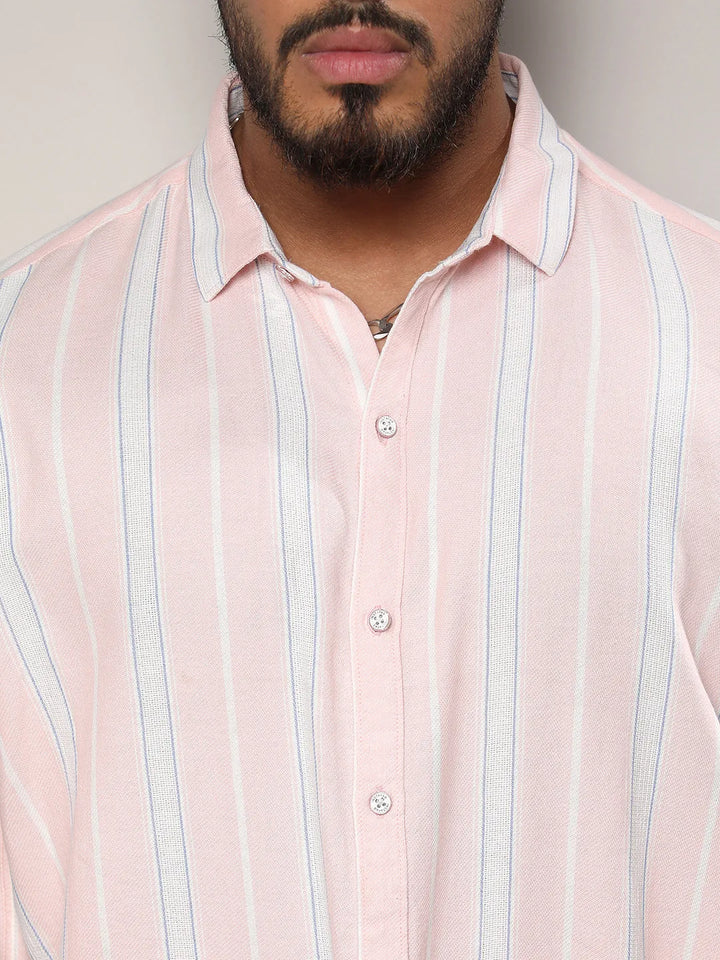 Light Pink Shadow Striped Shirt