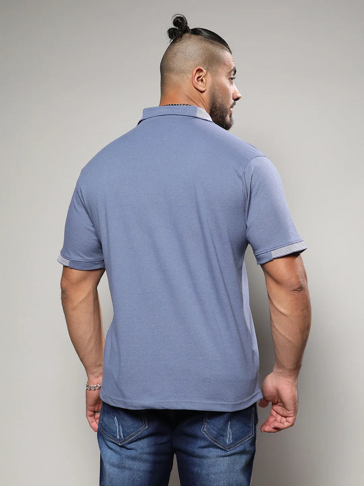 Solid Half Sleeve Casual T-Shirt