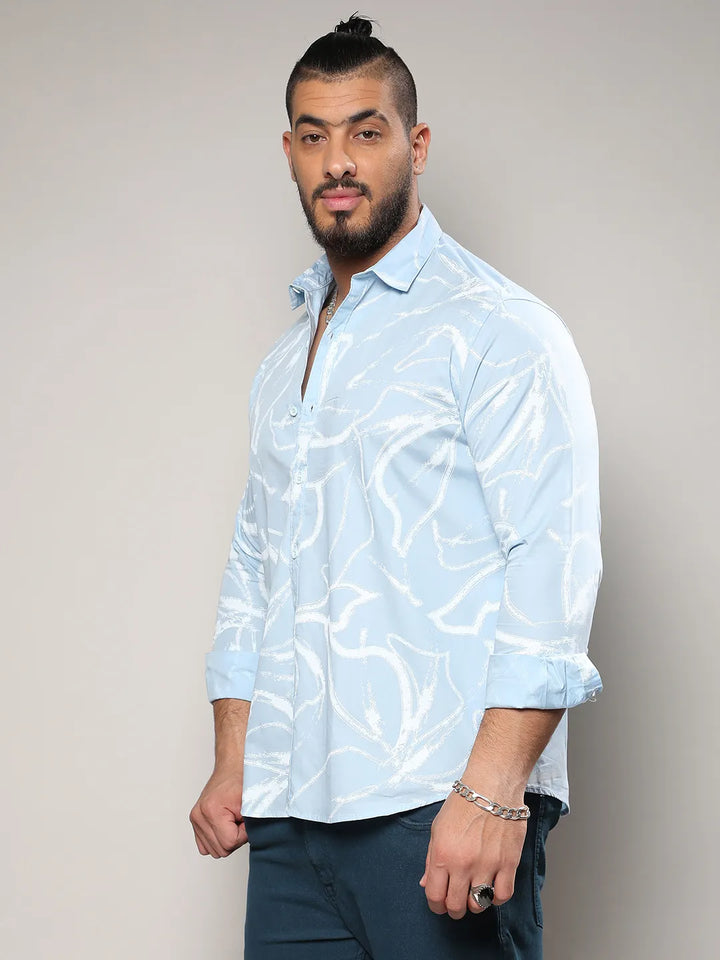 Light Blue Faded Strokes Shirt
