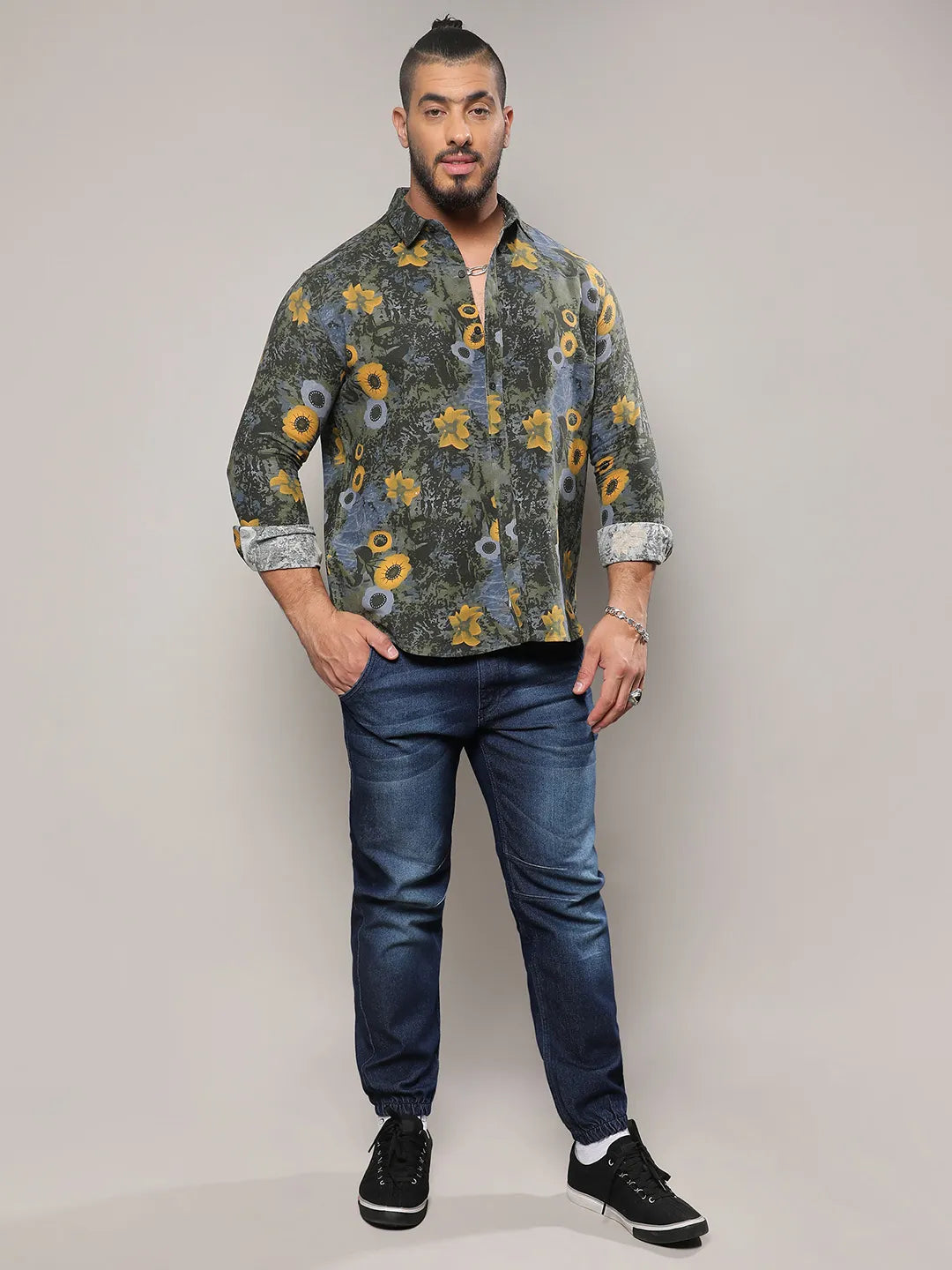 Multicolour Botanical Abstract Shirt