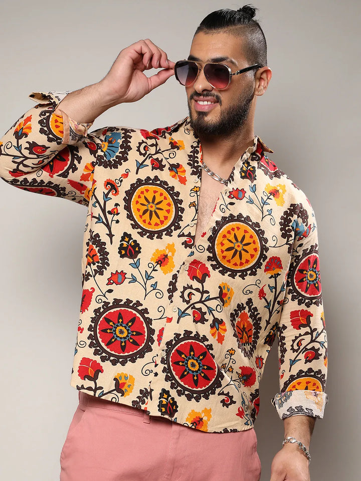 Multicolour Retro Blossom Shirt