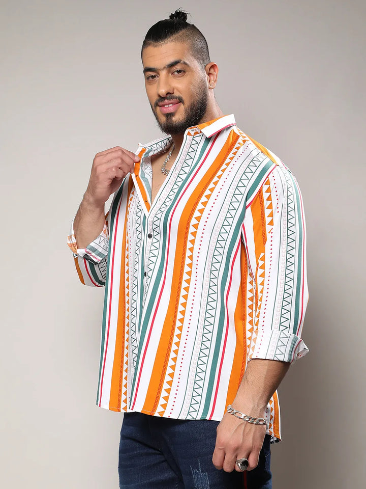 Multicolour Geometrical Print Shirt