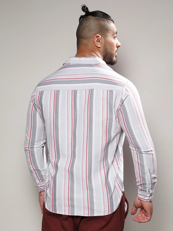 Multitrack Striped Button Up Shirt
