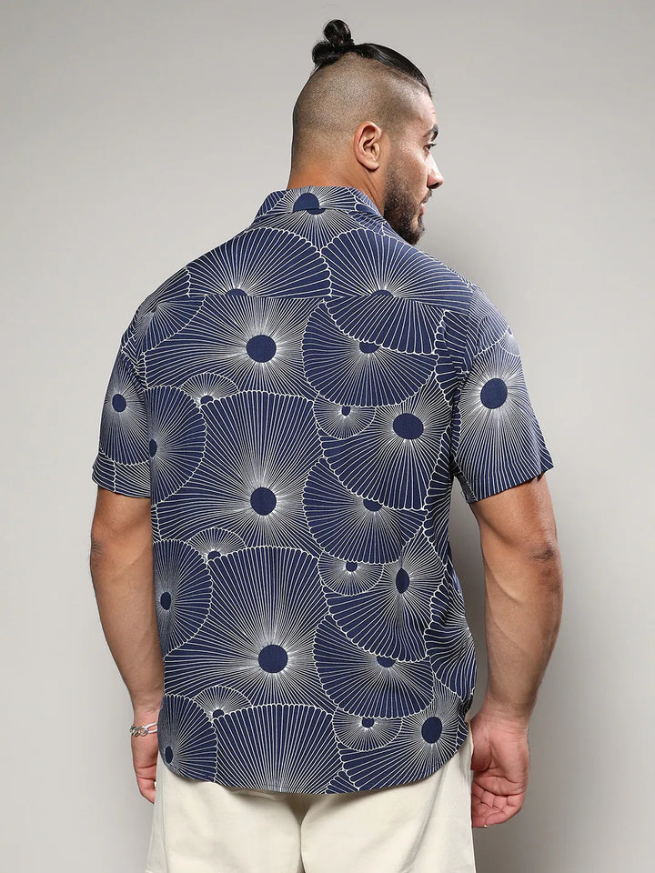 Mushroom Print Button Up Shirt