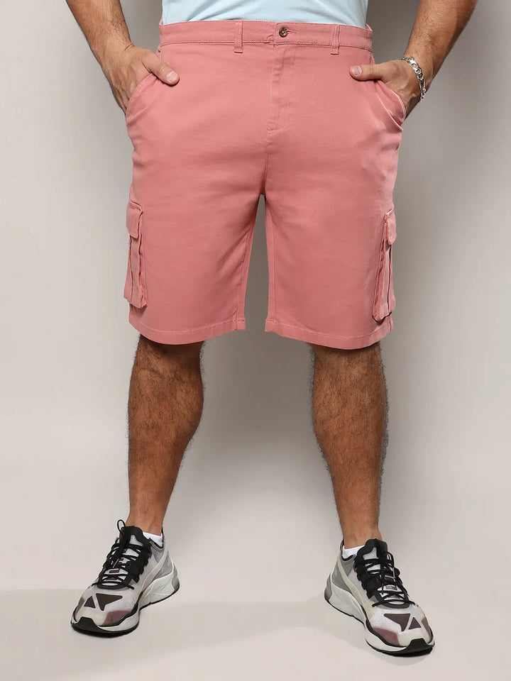 Nude Pink Cargo Shorts