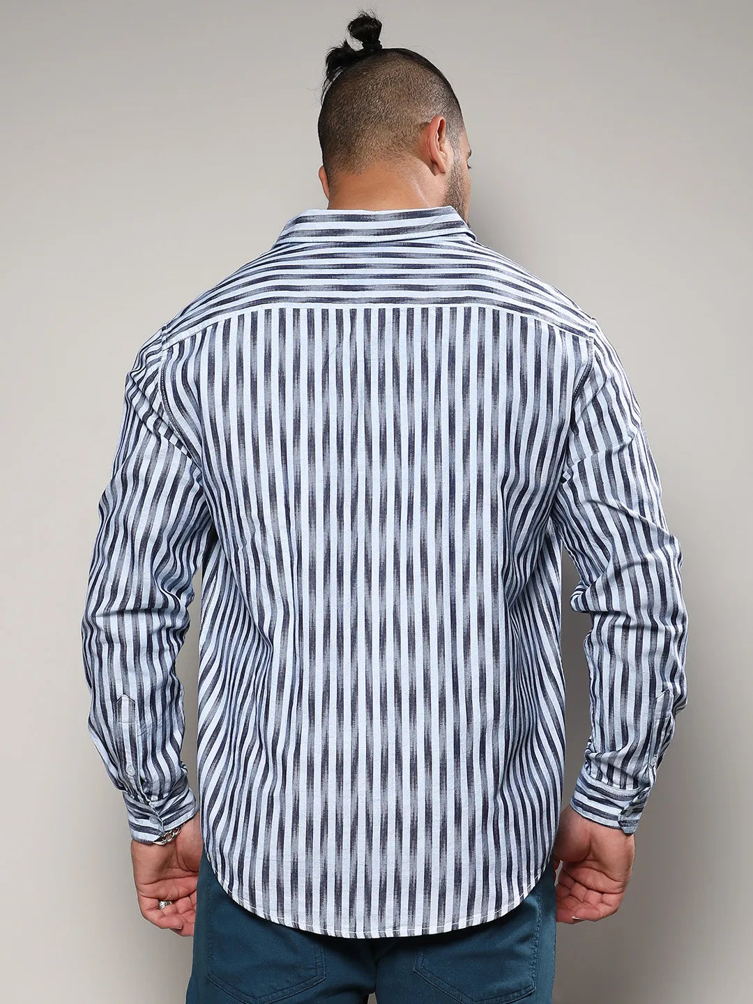Ombre Stripe Button Up Shirt