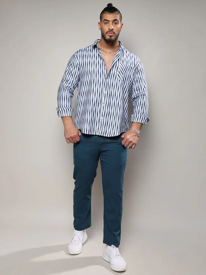 Ombre Stripe Button Up Shirt