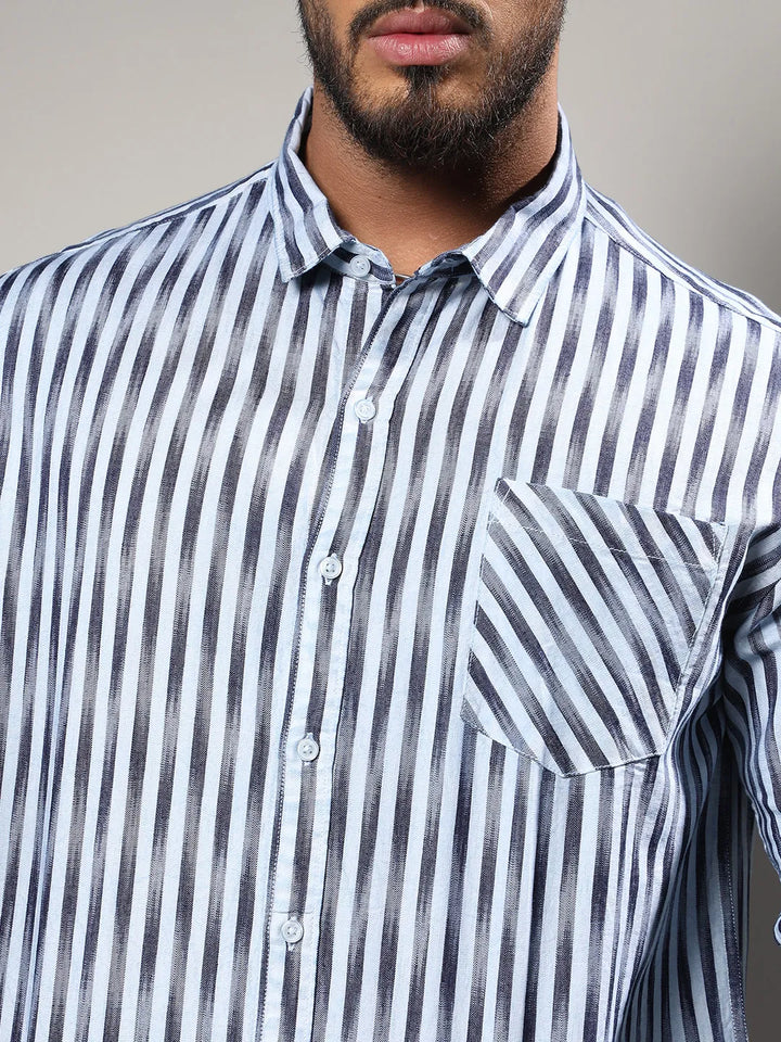 Ombre Stripe Button Up Shirt