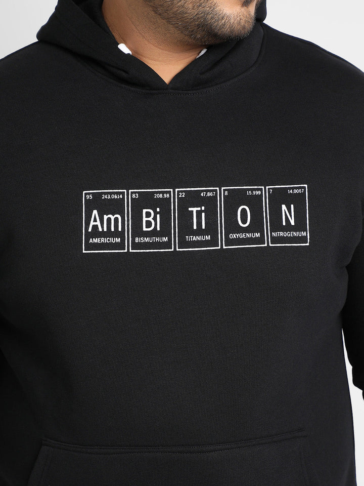 Black Ambition Hoodie With Kangaroo Pocket