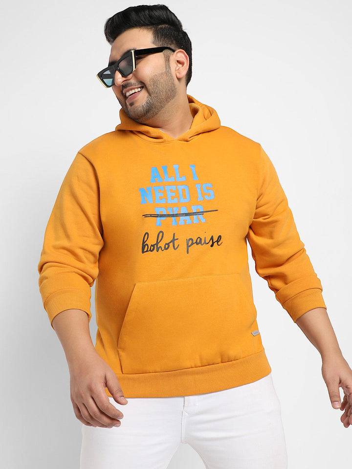 Mustard Yellow All I Need Hoodie With Kangaroo Pocket