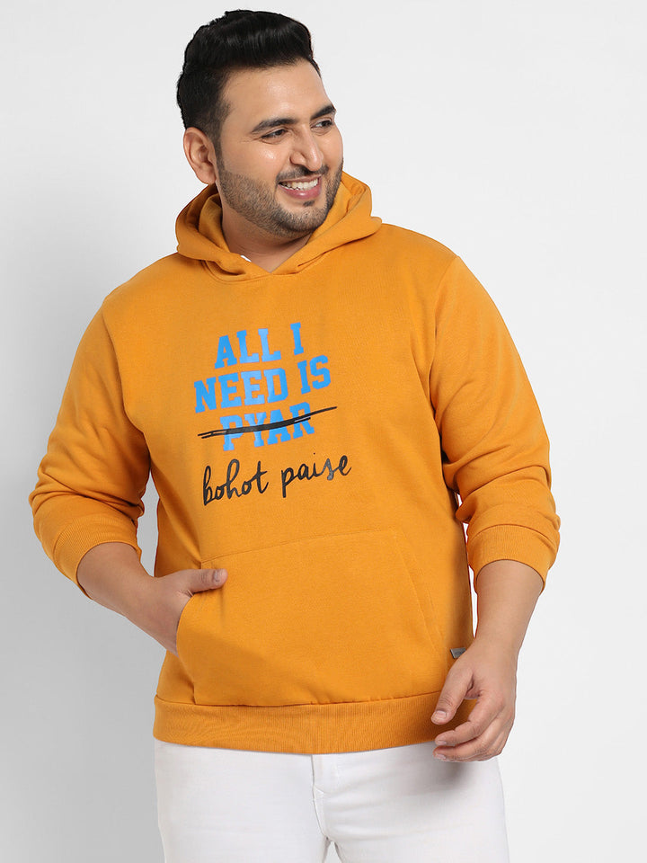 Mustard Yellow All I Need Hoodie With Kangaroo Pocket