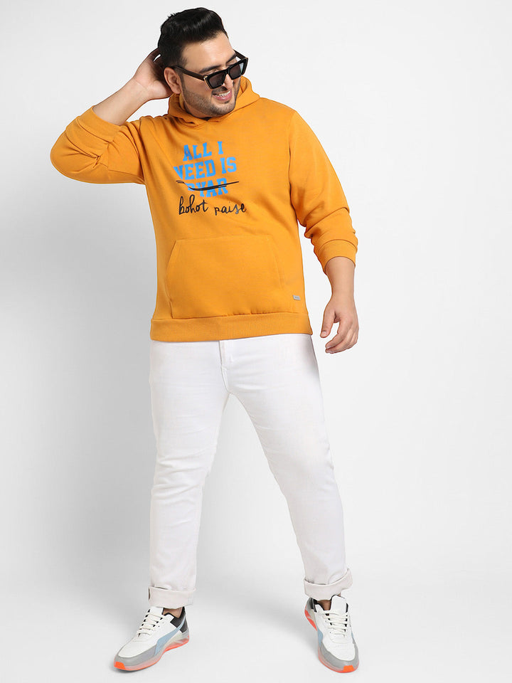 Mustard Yellow All I Need Hoodie With Kangaroo Pocket