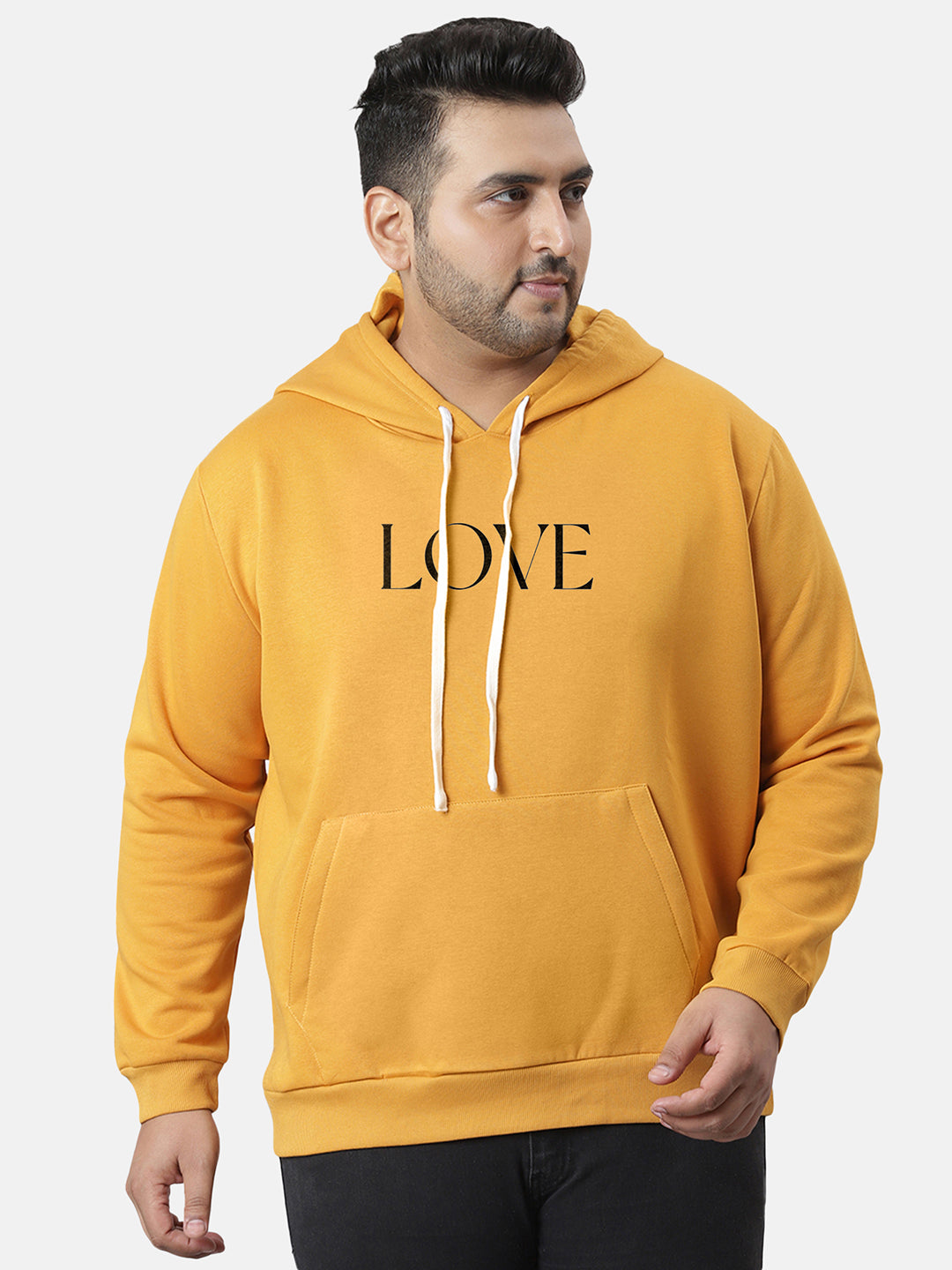 Mustard Yellow Fire Rose Hoodie