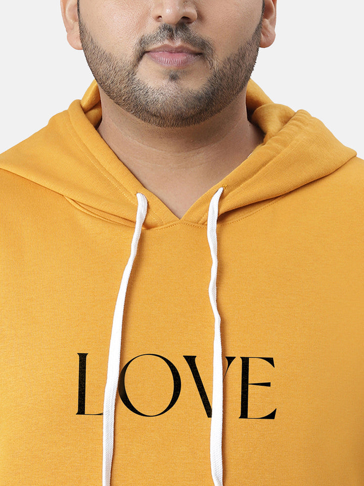 Mustard Yellow Fire Rose Hoodie
