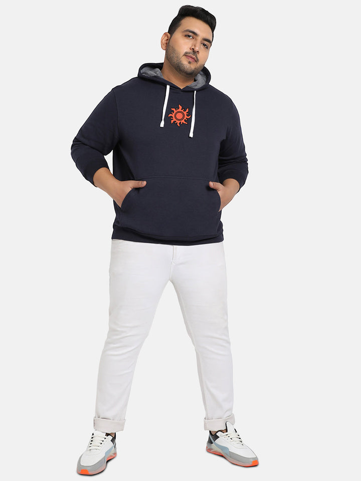 Navy Blue Happy Connection Hoodie
