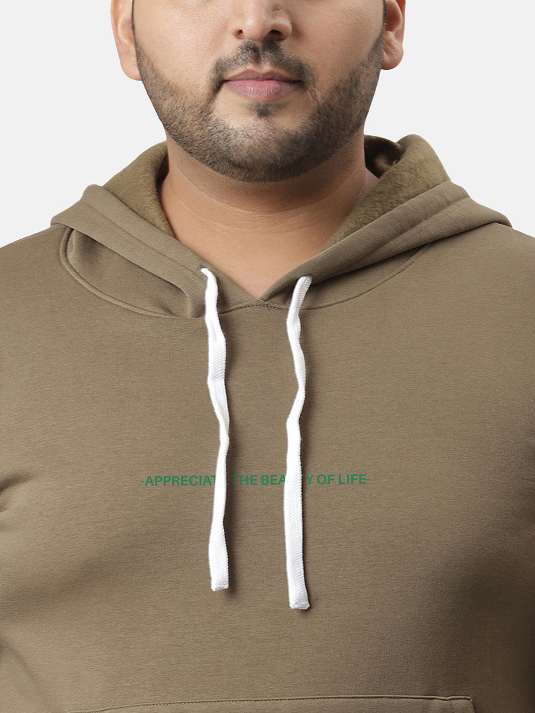 Olive Green Smell The Flower Hoodie