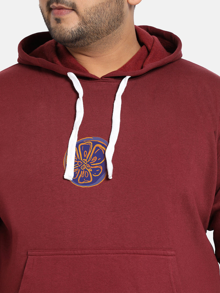 Wine Red Orange Mouth Hoodie