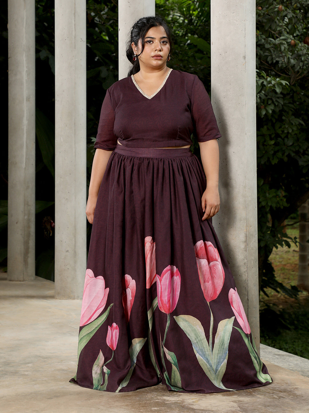 Foliage-Roses Imprint Co-Ord Set