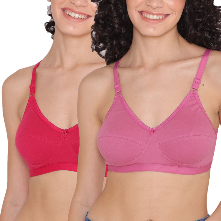 Women's Non Padded Non-Wired Regular Bra-RIO Combo of 2