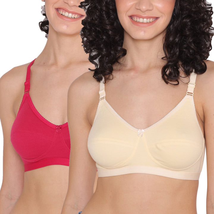 Women's Non Padded Non-Wired Regular Bra-RIO Combo of 2