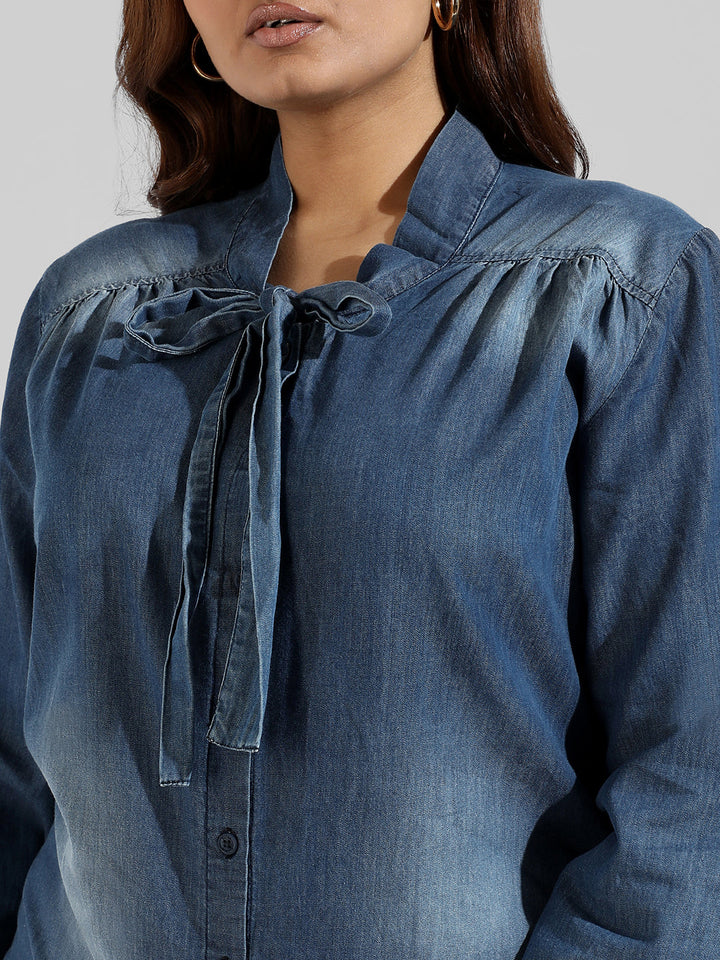 Solid Stylish Denim Shirts