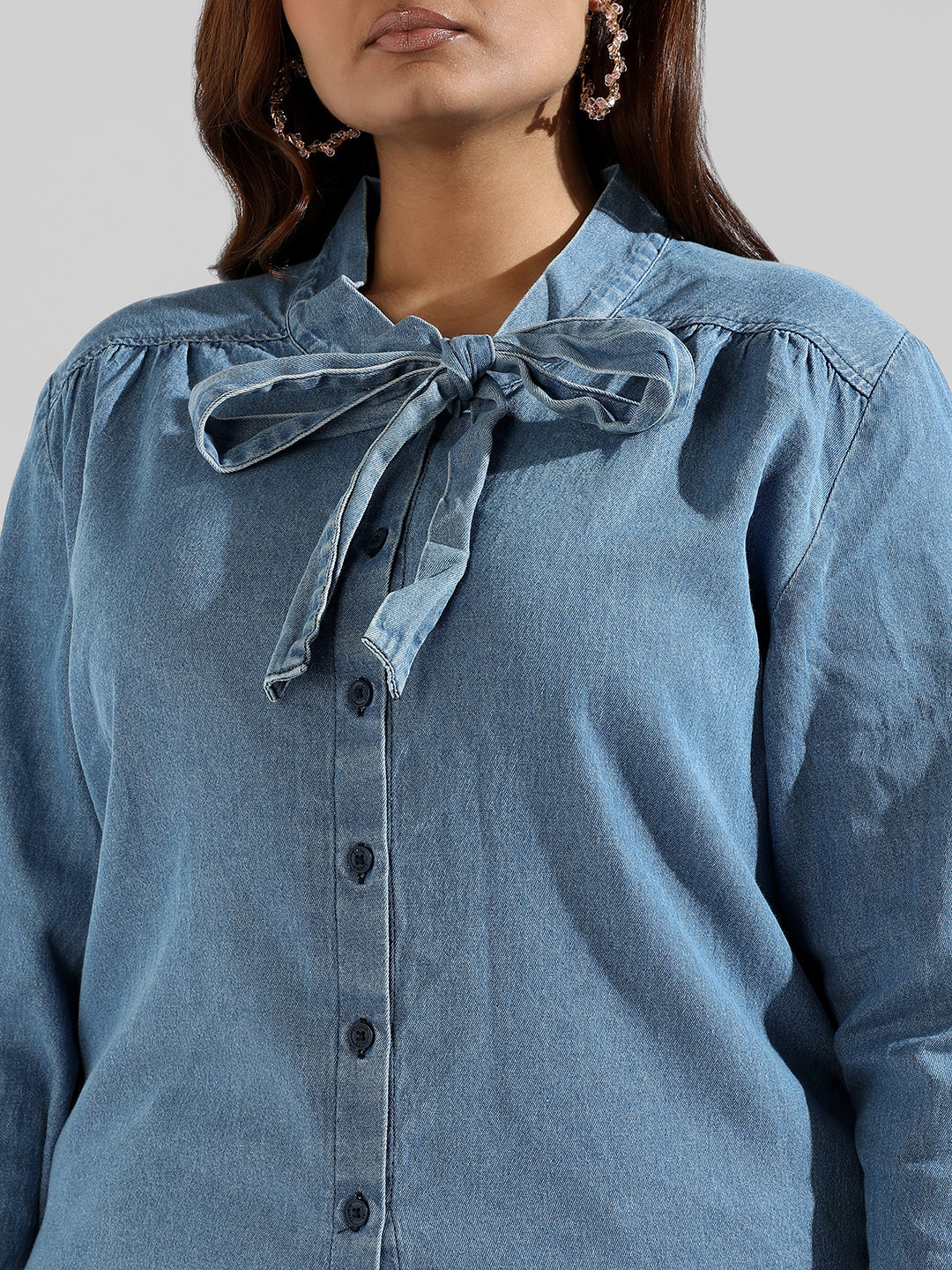 Solid Stylish Denim Shirts